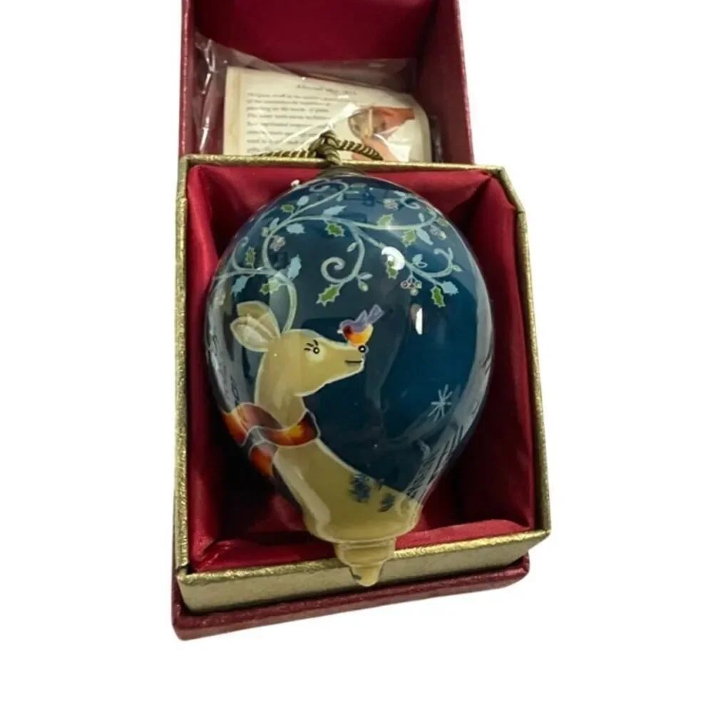 Ne’Qwa Art Reindeer Decked Out for Christmas Ornament 7229911